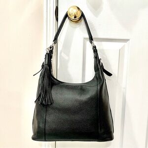 Atelier Noir by Rudsak Pebbled Leather Shoulder Bag Black